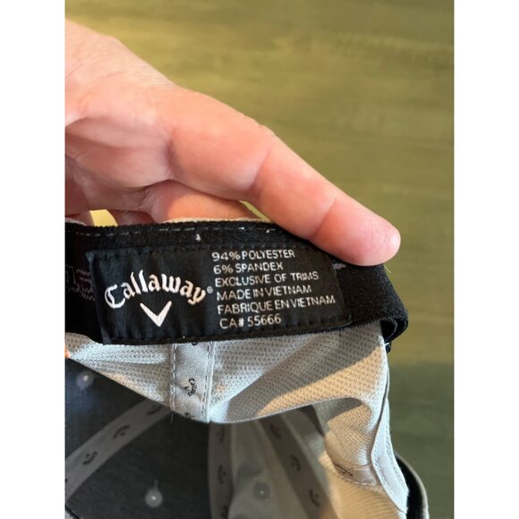 Callaway Golf Hat Beige With Orange Exclamation Mark Adjustable Snapback Cap - Picture 7 of 8